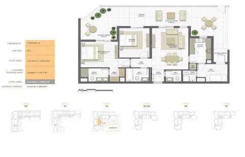 Floor plan, 2 Beds, 1,340 sq ft