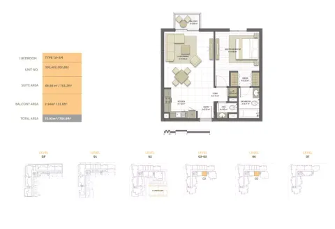 Floor plan, 1 Bed, 784 sq ft