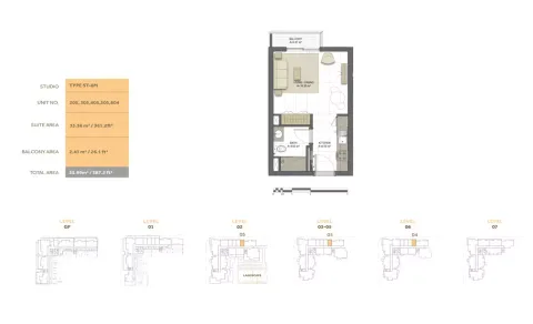 Floor plan, Studio, 387 sq ft