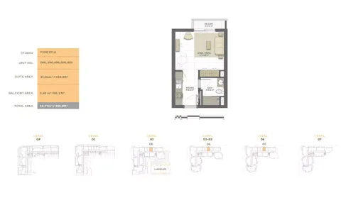Floor plan, Studio, 385 sq ft