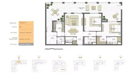 Floor plan, 2 Beds, 1,936 sq ft