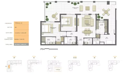 Floor plan, 2 Beds, 1,995 sq ft