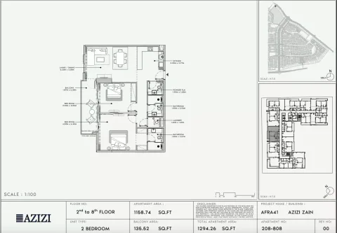 Floor plan, 2 Beds, 1,294 sq ft