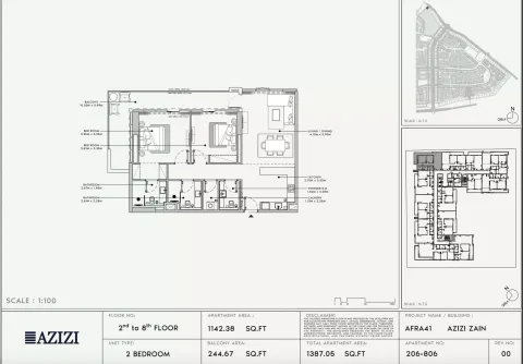 Floor plan, 2 Beds, 1,387 sq ft