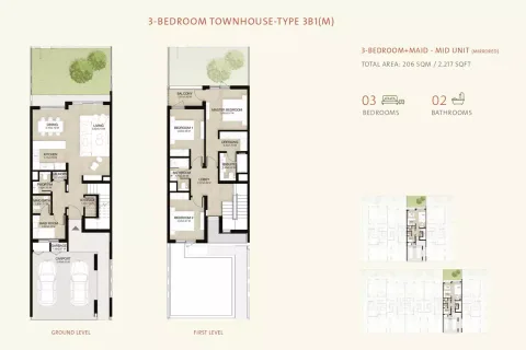 Floor plan, 3 Beds, 2,217 sq ft