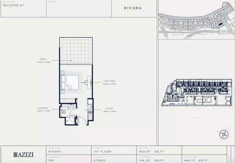 Floor plan, Studio, 449 sq ft