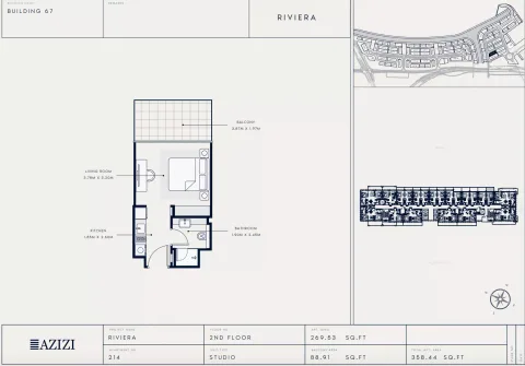 Floor plan, Studio, 358 sq ft