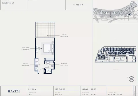 Floor plan, Studio, 448 sq ft