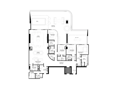 Floor plan, 4 Beds, 6,532 sq ft