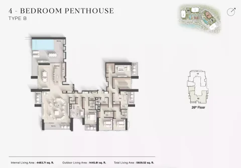 Floor plan, 4 Beds, 5,929 sq ft