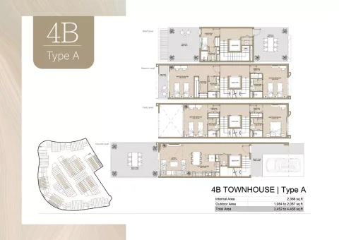Floor plan, 4 Beds, 4,455 sq ft