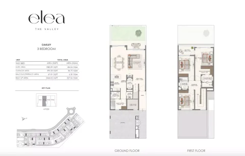 Floor plan, 3 Beds, 2,444 sq ft