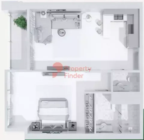Floor plan, 1 Bed, 775 sq ft