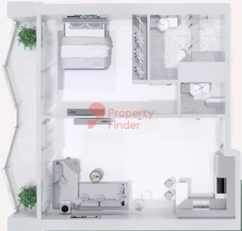 Floor plan, 1 Bed, 801 sq ft