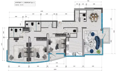 Floor plan, 3 Beds, 1,641 sq ft