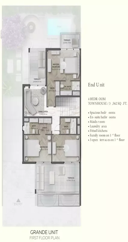 Floor plan, 4 Beds, 3,562 sq ft