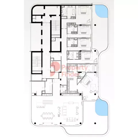 Floor plan, 5 Beds, 7,915 sq ft