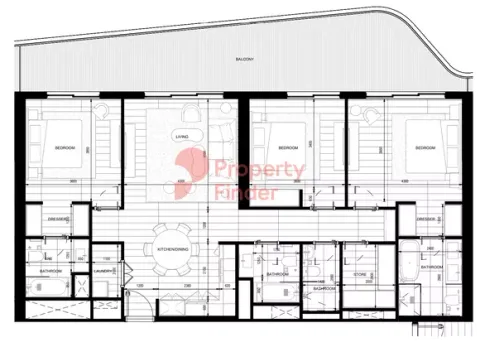 Floor plan, 3 Beds, 0 sq ft