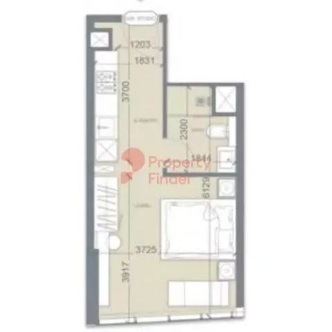 Floor plan, Studio, 292 sq ft