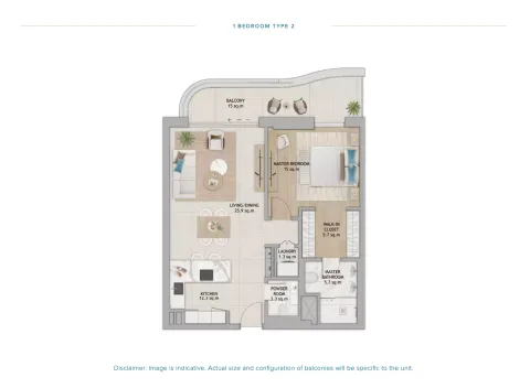Floor plan, 1 Bed, 0 sq ft