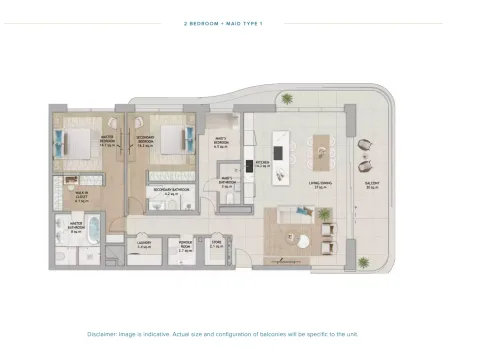 Floor plan, 2 Beds, 0 sq ft