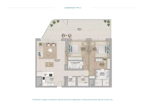 Floor plan, 2 Beds, 0 sq ft