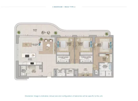 Floor plan, 3 Beds, 0 sq ft