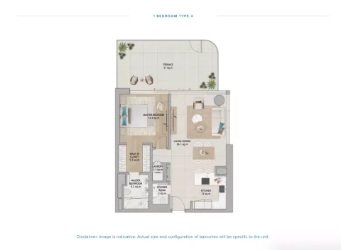 Floor plan, 1 Bed, 0 sq ft