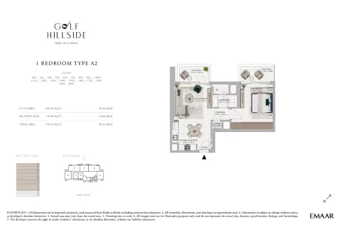 Floor plan, 1 Bed, 746 sq ft