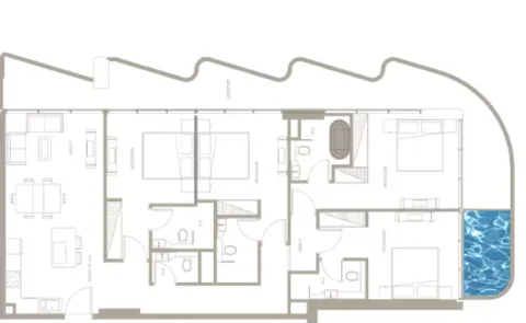 Floor plan, 4 Beds, 1,957 sq ft