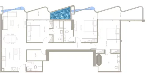 Floor plan, 3 Beds, 1,695 sq ft