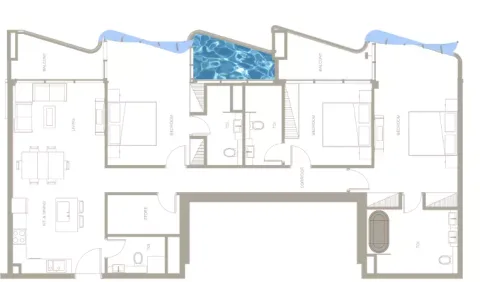 Floor plan, 3 Beds, 1,617 sq ft