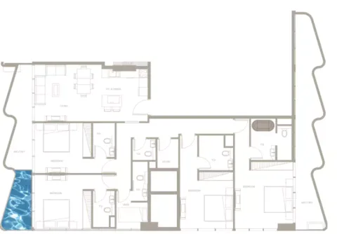 Floor plan, 4 Beds, 2,198 sq ft