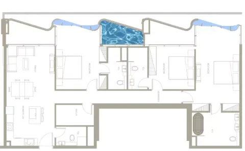 Floor plan, 3 Beds, 1,575 sq ft