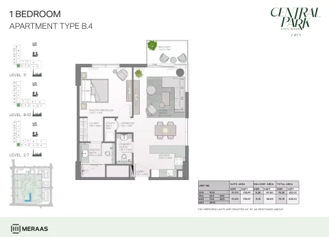 Floor plan, 1 Bed, 820 sq ft