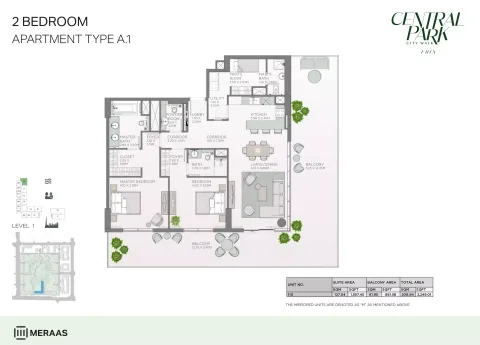Floor plan, 2 Beds, 2,249 sq ft