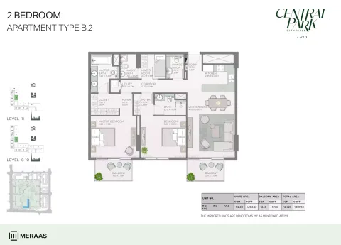 Floor plan, 2 Beds, 1,337 sq ft
