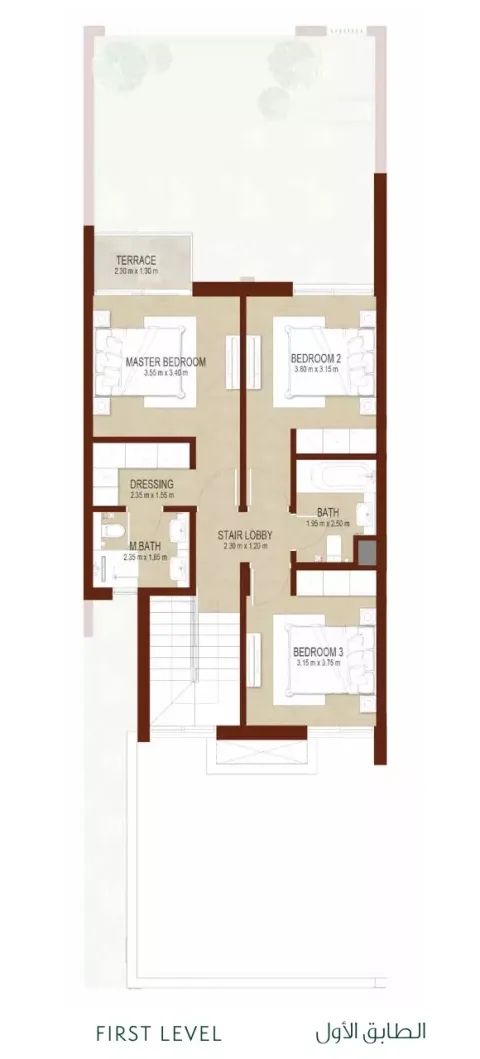 Floor plan, 3 Beds, 1,951 sq ft