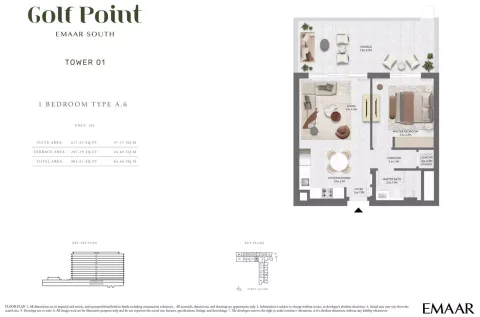 Floor plan, 1 Bed, 904 sq ft