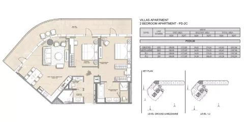 Floor plan, 2 Beds, 1,547 sq ft