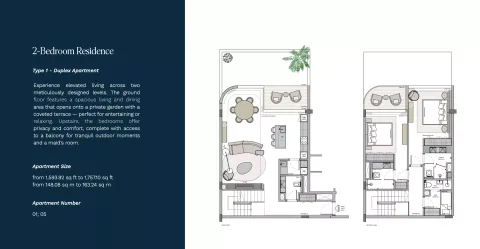 Floor plan, 2 Beds, 1,593 sq ft