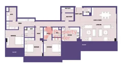 Floor plan, 3 Beds, 2,657 sq ft