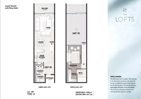 Floor plan, 1 Bed, 1,096 sq ft