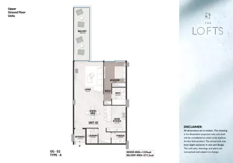 Floor plan, 1 Bed, 1,239 sq ft
