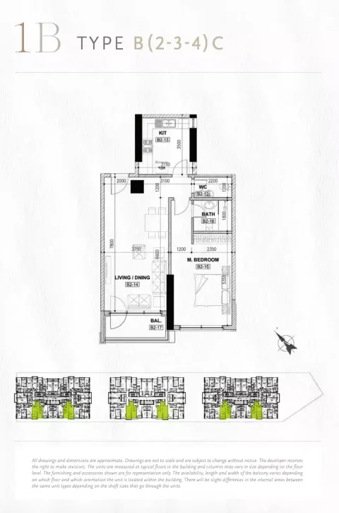Floor plan, 1 Bed, 0 sq ft