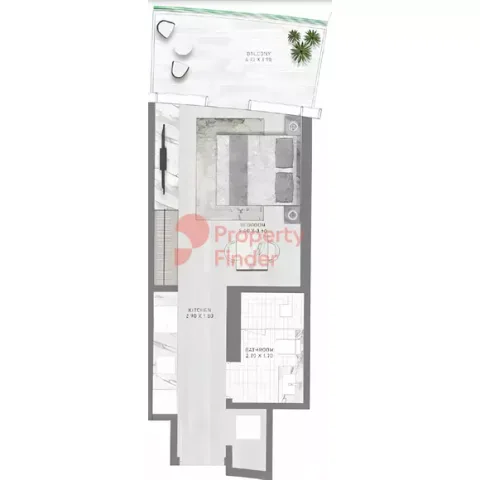 Floor plan, Studio, 0 sq ft