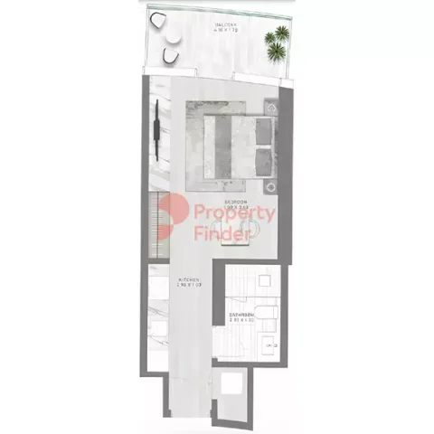 Floor plan, Studio, 0 sq ft