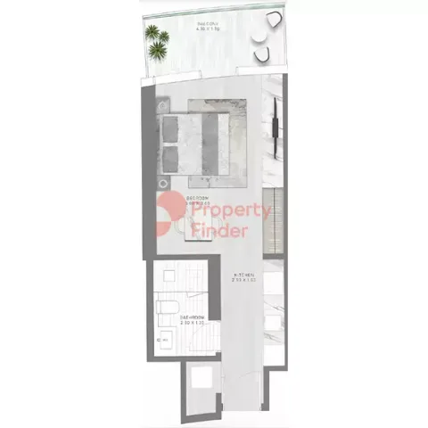 Floor plan, Studio, 0 sq ft