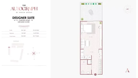 Floor plan, 1 Bed, 546 sq ft