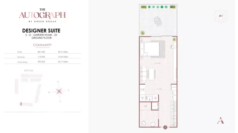 Floor plan, 1 Bed, 493 sq ft